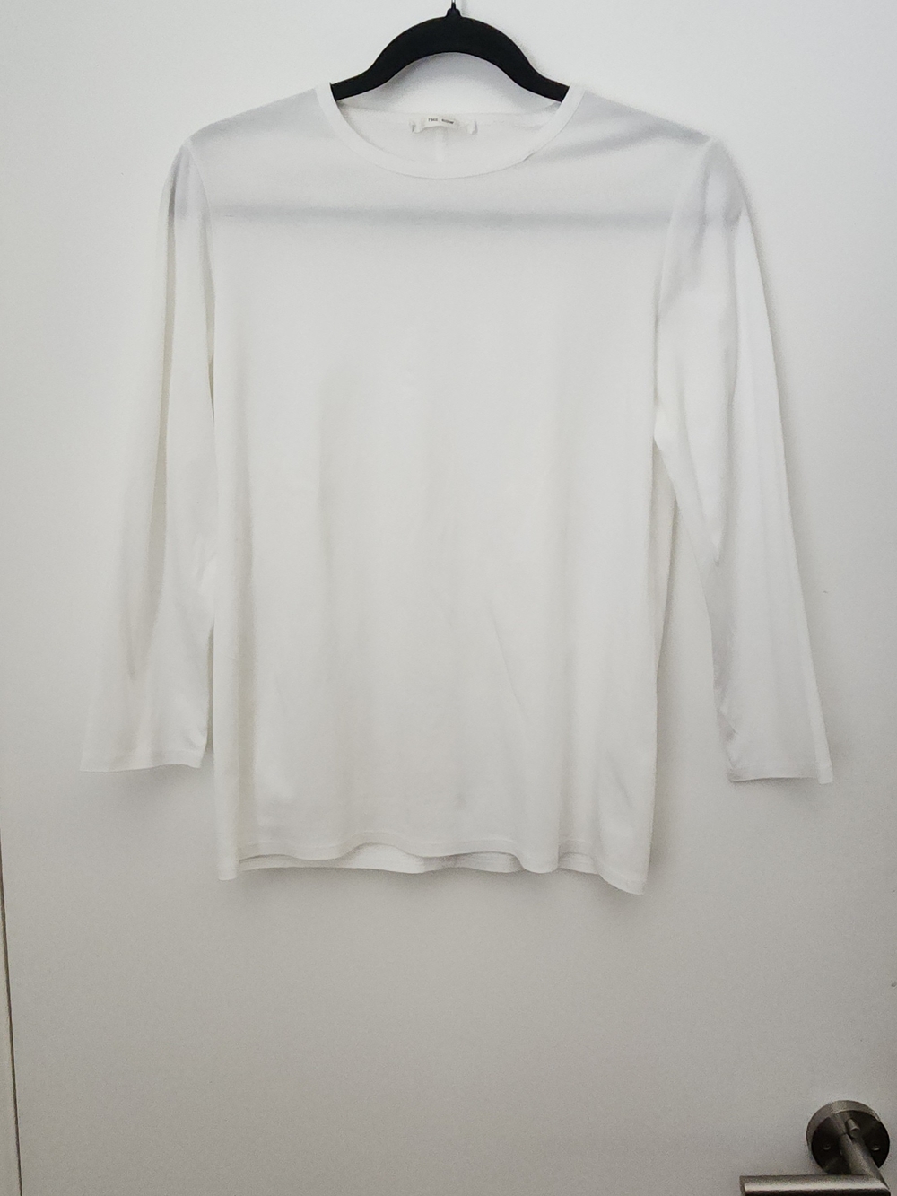 The Row White Crewneck Long Sleeve Tee